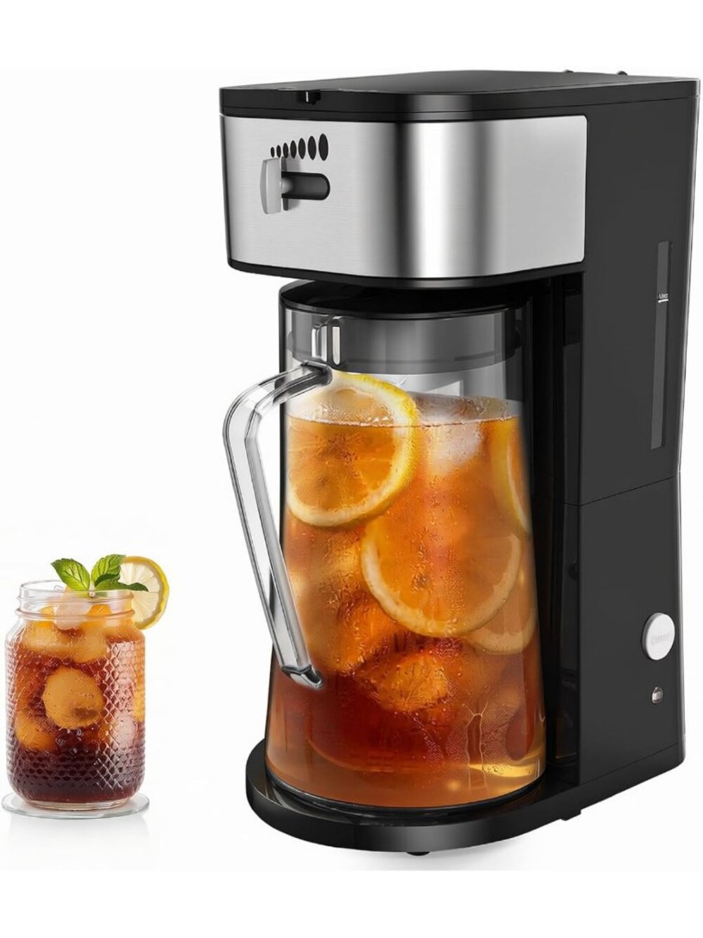 3QT Iced Coffee & Tea Maker with Reusable Filter - Perfect for Lattes & Lemonade